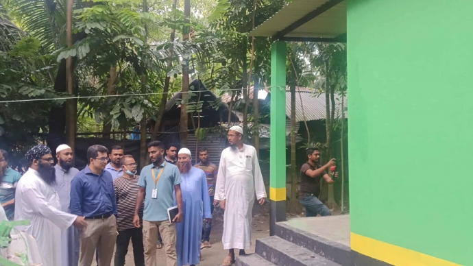 কমলনগরে শত পরিবারকে ঘর দিচ্ছে ‘আস-সুন্নাহ ফাউন্ডেশন’